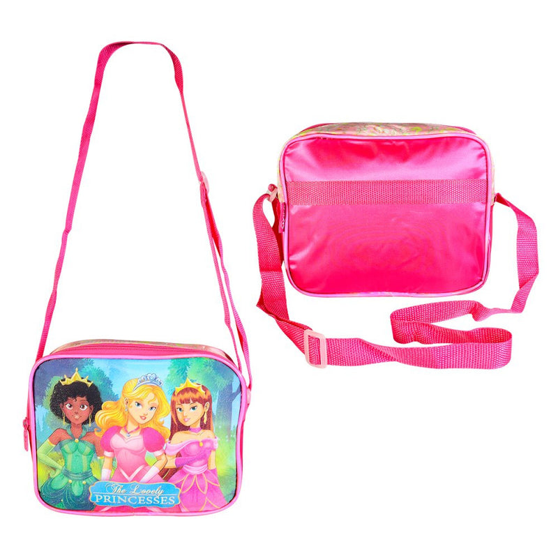 Kit Mochila Infantil Escolar com 3 peças Princesas