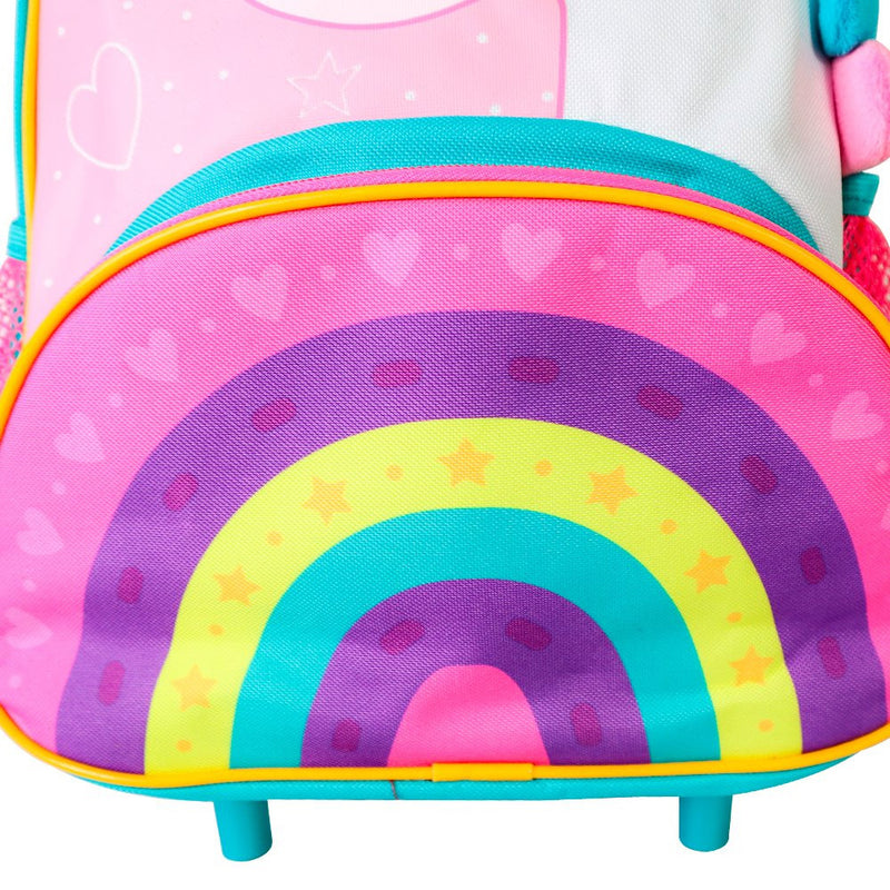 Mochila Infantil Com Rodinhas Unicórnio- Rosa